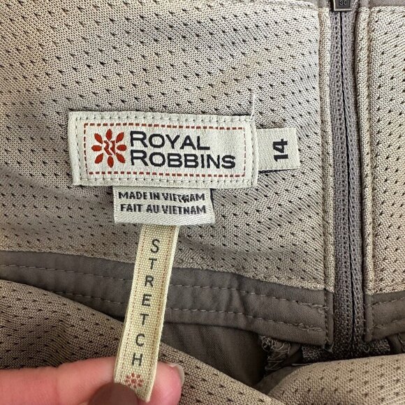 Royal Robbins Skirt Womens Sz 14 Gray Discovery Strider Flare Nylon Stretch - Picture 6 of 9